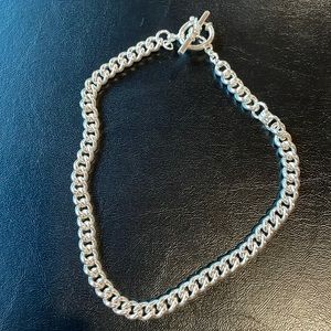 Ralph Lauren thick curb link sterling silver necklace 1990’s